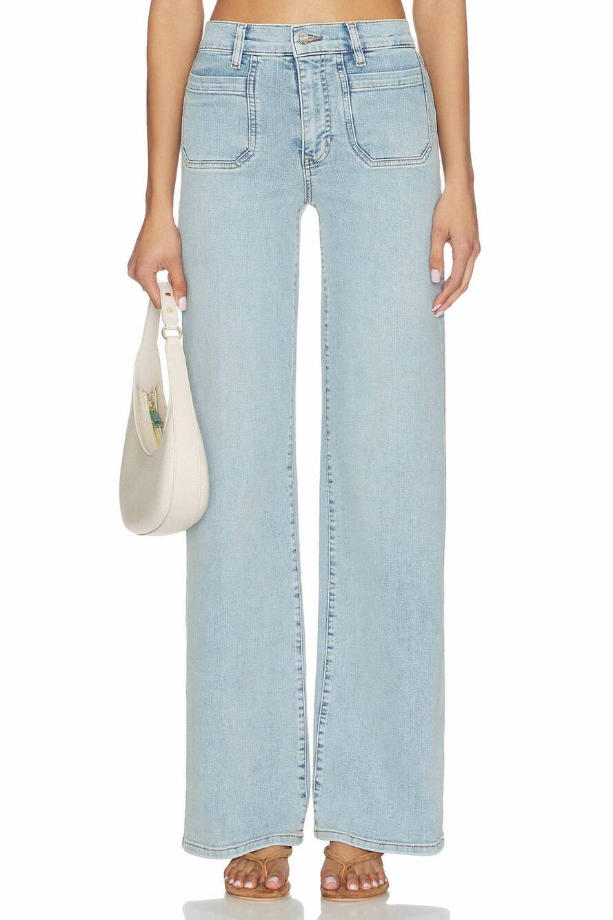 NEW FRAME le slim palazzo wide leg jeans in tribute